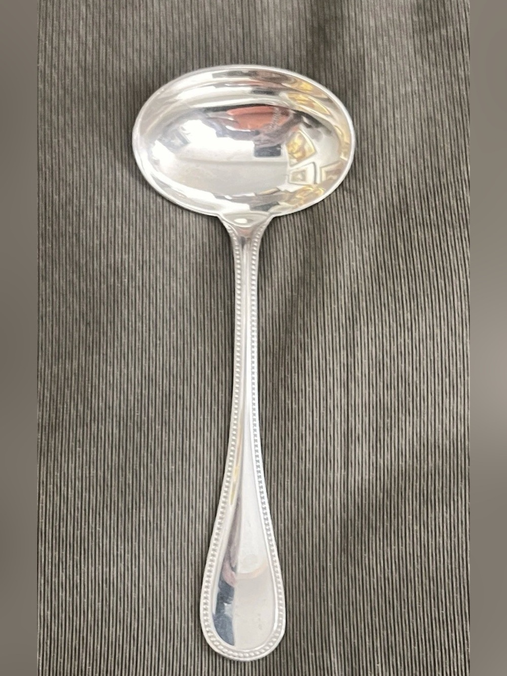Christofle Perles Sterling Silver 925 Gravy Ladle Spoon - 7" long 93 g